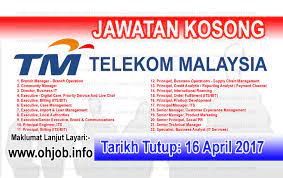Lamanweb jawatan kosong kerajaan dan swasta terkini 2021. Jawatan Kosong Tm Telekom Malaysia 16 April 2017 Jawatan Kosong Kerajaan Swasta Terkini Malaysia 2021 2022