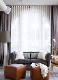 Sheers Over Large Window In Living Room Grey And White Ripplefold Drapery And Sheers Living Room Blinds Living Room Windows Curtains Living Room