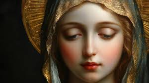 Sacred icon portrait of st mary capturing the divine serenity and grace of  the revered figure embodying spiritual symbolism and artistic reverence in  a timeless depiction of holiness