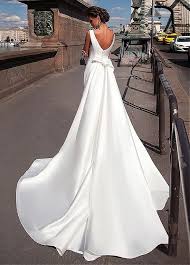 Charming Satin Bateau Neckline Mermaid Wedding Dresses With Detachable Train Satin Mermaid Wedding Dress Wedding Dresses Wedding Dresses Lace