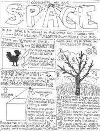 Space Elements Of Art Mini Art Lesson Middle School Art Art Worksheets High School Art Worksheets Art Lessons