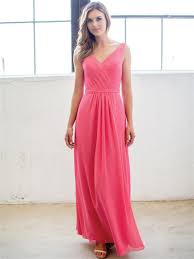 Latest Design Hot Pink Peach Bridesmaid Dresses 2015 V Neck Long Party Dress Low Back A Line Chiffo Peach Maxi Dresses Peach Bridesmaid Dresses Pink Maxi Dress