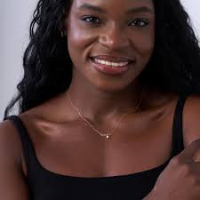 Diamond Bar Necklace, Heart Diamond Drop Bar Necklace, Round Natural  Diamond Bar Necklace, Solid 14K Gold Necklace, Dainty Necklace