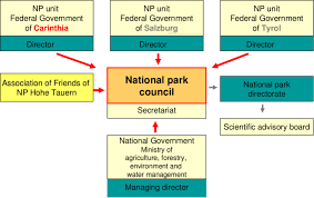 organizational chart of the hohe tauern national park