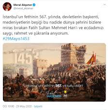 Bu top günde ancak yedi sekiz defa atılabiliyordu. Meral Aksener Den Istanbul Un Fethi Icin Mesaj