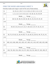 Printable Mode And Range Worksheets Find The Mode And Range 3 Gif 1000 1294 Free Printable Math Worksheets Printable Math Worksheets Fun Classroom Activities