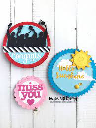 How to create a shaped card in 1 minute. How To Make Simple Circle Shaped Cards Shaped Cards Handmade Cards Ideas Cardmaking Cards Handmade