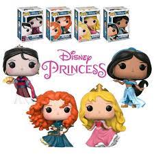 Funko Pop Disney Princesses Bundle 4 Pops Aurora Jasmine Mulan Merida New Funko Disney Funko Pop