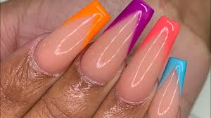 Pie • last updated 9 days ago. Rainbow Tip Coffin Nails Acrylic Nail Tutorial Youtube