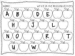 Alphabet Sequence Printables Fall Theme Prek K First Preschool Worksheets Preschool Letters Abc Worksheets