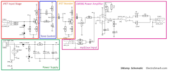 It is guitar amplifier circuit diagram with pcb layout. Electrosmash 1wamp Electroc Guitar Amplifier