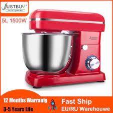 Food Processor 5l 1500w 6 Speed Kitchen Stand Mixer Cream Egg Whisk Blender Cake Dough Mixer Bread Maker Machine Robot Da Cucina Miscelatori Impasto