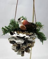 Bird Christmas Tree Ornaments Pine Cone With Bird Christmas Ornament 103 Etsy Bird Christmas Ornaments Christmas Pine Cones Christmas Crafts