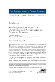 Crypto.com is on a mission to accelerate the world's transition to cryptocurrency. Pdf Book Review The Bitcoin Standard The Decentralized Alternative To Central Banking Kristoffer Mousten Hansen Academia Edu