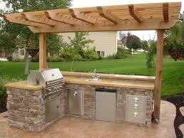 Here are 7 ideas for creating the perfect modern outdoor kitchen that will serve you both in the coming spring and summer months. Small Outdoor Kitchen Images Yahoo Image Search Results Small Outdoor Kitchens Outdoor Kitchen Decor Simple Outdoor Kitchen