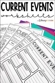 Current Events Templates Worksheets Assignments Distance Learning Current Events Worksheet Current Events Social Studies Curriculum