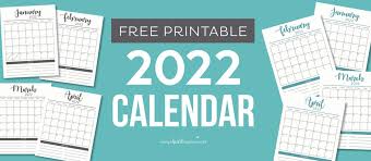 The template uses a light blue highlight, making it easy to spot the months in a year. Free 2022 Printable Calendar Template 2 Colors I Heart Naptime