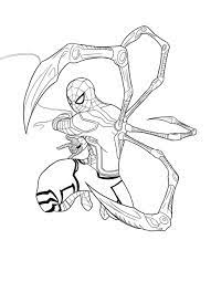 Sam later appeared with a new pack with a new red coloring when he join the new avengers team. Iron Spiderman Coloring Pages New Pictures Free Printable