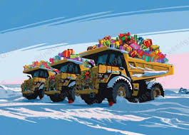 Check out our online inventory today. Construction Dump Truck Christmas Holiday Card