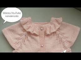 Yakasi Firfirli Bebek Yelegi 2 Bolum Yaka Firfiri Nasil Yapilir Youtube Orgu Baby Knitting Patterns Bebek