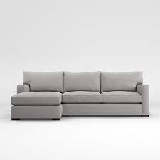 We are trying to find a sofa that will not fall apart in two years but also know that with two young kids, likely. Axis Grey Fabric Sectional Sofa Reviews Crate And Barrel