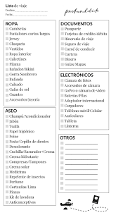 Que Llevar En La Maleta Lista De Viaje Lista De Viaje Consejos Para Viajes Trucos De Viaje
