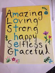 Birthday Ideas For Mother Canvas Painting For Mother S Day Mothersdaypresents Birthday Presents For Mum Presents For Mum Mother Painting