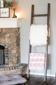 These ladders are such a fun way to organize and display your blankets. Diy Farmhouse Blanket Ladder