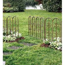 Montebello Outdoor Decorative Garden Fence Set Of 4 Iron Fencing Walmart Com Metal Garden Fencing Decorative Garden Fencing Garden Fencing
