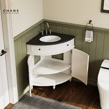 White Corner Bathroom Sink Vanity