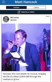Breaking news headlines about matt hancock, linking to 1,000s of sources around the world, on newsnow: Matt Hancock Launches His Own App And Social Network Daily Mail Online