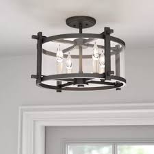 Ophelia Co Cavana 3 Light Semi Flush Mount Wayfair Kitchen Lighting Fixtures Semi Flush Ceiling Lights Farmhouse Lighting