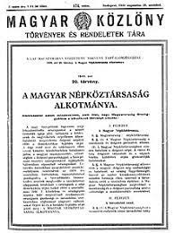 Törvény a szakképzésről szóló 2019. Hungarian Constitution Of 1949 Wikipedia