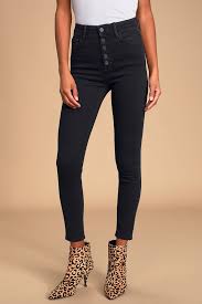 Taylor Black High Waisted Skinny Jeans