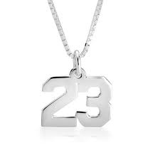This necklace can also be personalized with your choice of a first or last name at the back of the pendant. Number Necklace Necklace With Numbers