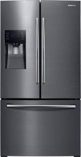Samsung 24 6 Cu Ft French Door Refrigerator Black Stainless Steel Larger Front French Door Refrigerator Refrigerator Sale French Doors