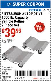 Scouting the latest harbor freight coupons and deals to save some extra bucks? Pittsburgh Automotive 1500 Lb Capacity Vehicle Dollies 2 Pc For 39 99 Harbor Freight Tools Automotive Harbor Freight Coupon