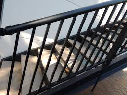 Black Ornamental Aluminum Railing With Round Top Rail Aluminum Railing Railing Fence