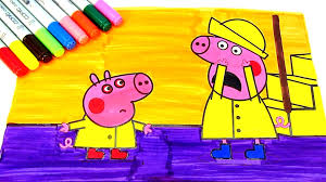 90 images for children's creativity. George Catches A Cold Peppa Pig Scared Kids Fun Art Coloring Pages With Colored Markers Videos Video Dailymotion