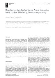 pdf development and validation of acacia koa and a koaia