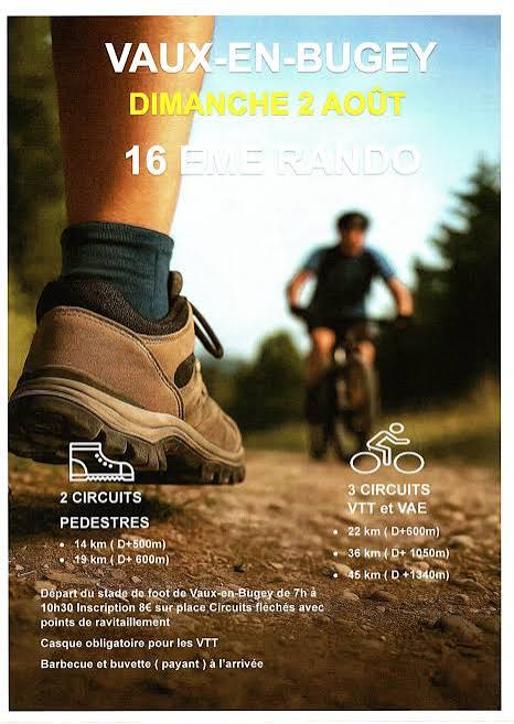 Rando pedestre et VTT : Randonnee a Vaux en Bugey
