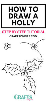 If you like the video don't forget to. How To Draw A Holly Easy Drawing Tutorial For Christmas Craftsonfire
