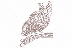 Download Owl On Tree Branch Svg Cut File By Creative Fabrica Crafts Creative Fabrica SVG Cut Files