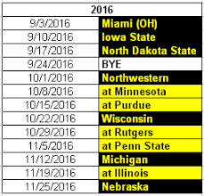 Big Ten Announces 2016 2017 Conference Football Schedules Big Ten Iowa Hawkeye Football Hawkeye Football