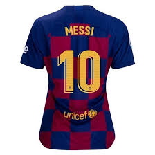 New 19 20 Barcelona Lionel Messi Women S Home Soccer Jersey In 2020 Lionel Messi Messi Soccer Jersey