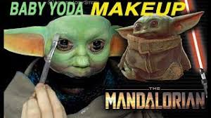 Baby Yoda Makeup Transformation Star Wars The Mandalorian Jar Jar Binks And R2 D2 Youtube