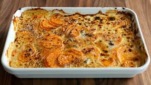 In This Video Recipe For Sweet Potato And Blue Chese Gratin Top Chef Winner Stephanie Izard Upgrades Th Food Network Recipes Blue Cheese Recipes Panna Cooking