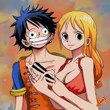 Monkey d. luffy and nami from one piece on Craiyon