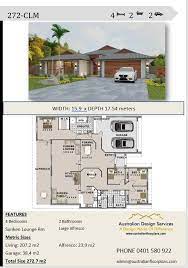 This design includes a porch in the front side of the home, connected to a roofed car park, and with a lanai at the back. 272 M2 4 Bedroom House Plans Double Garage Home Plans House Plans For Sale Family House Plans Modern House Plans