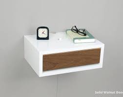 Contemporary Nightstand Floating Nightstand Side Table Bedside Table Wall Mount Night Stand With A Door Contemporary Nightstand Modern Floating Nightstand Floating Nightstand